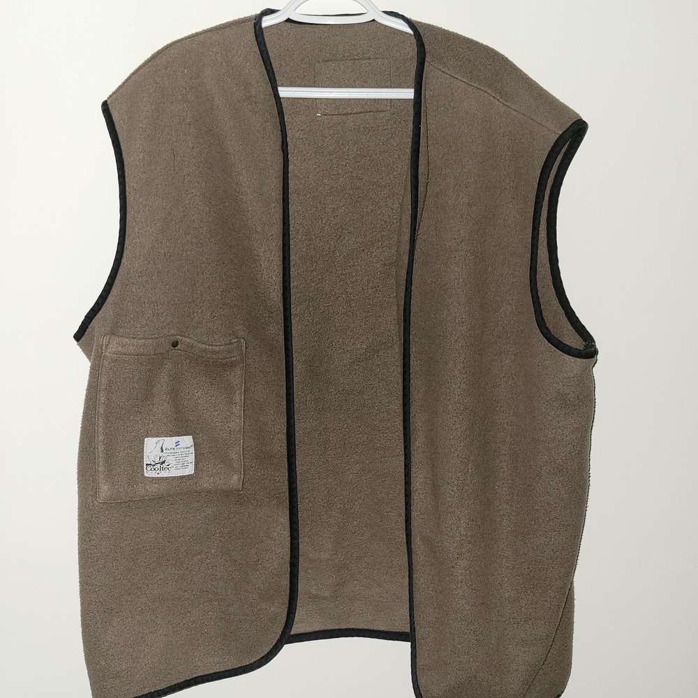 Vintage Koolah Australian Fleece Vest Men's Size 2XL‎ Brown Cooltec Canada Made